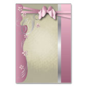 "Classy Pink Tourmaline" -Tabelnummers Kaart (Achterkant)