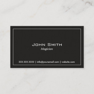 Classy Plain Border Donkere Magicien Visitekaartje