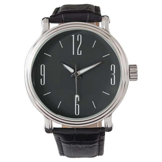 Classy Plain met groot gezicht>Mannen horloges (Voorkant)