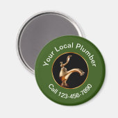 Classy Plumber Service Contact Magnets Magneet (Voorkant / Achterkant)