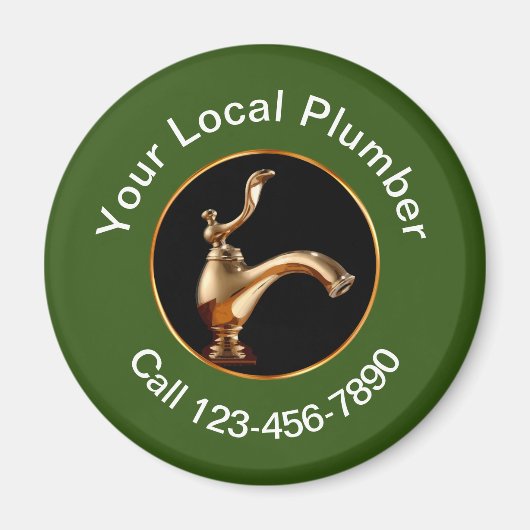 Classy Plumber Service Contact Magnets Magneet (Voorkant)