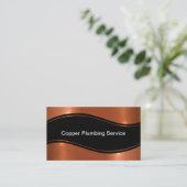 Classy Plumber Service Copper look Visitekaartje (Staand voorkant)