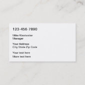 Classy Plumber Service Copper look Visitekaartje (Achterkant)