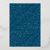 Classy POP Confetti Genderneutraal Baby shower Folie Uitnodiging (Achterkant)