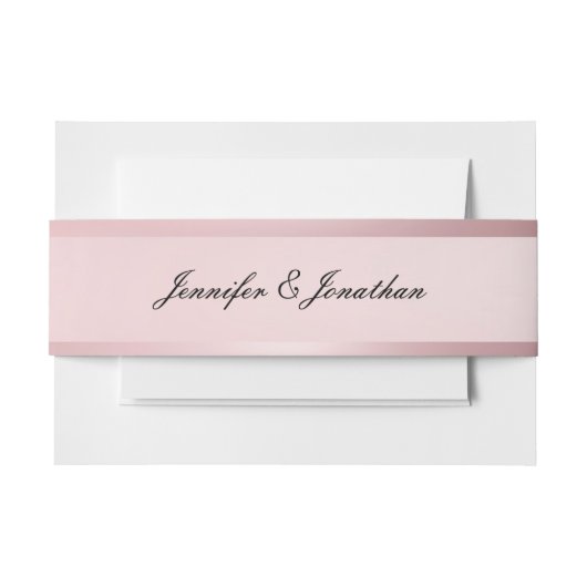 Classy Popular Roos Gold Modern Handgeschreven scr Uitnodigingen Wikkel (Voorkant Voorbeeld)