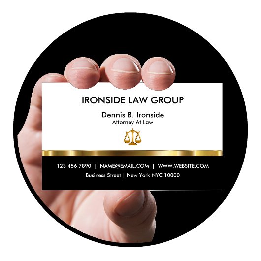 Classy Professional Attorney Visitekaartje