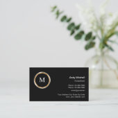 Classy Professional Monogram Business Consultant Visitekaartje (Staand voorkant)