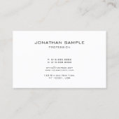 Classy Professional Monogram Slank Modern Plain Visitekaartje (Achterkant)