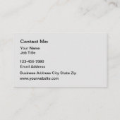 Classy Professioneel Mannelijk Monogram Visitekaartje (Achterkant)