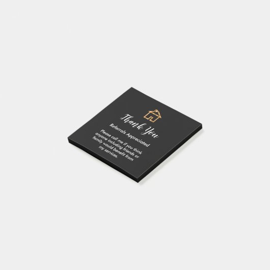 Classy Real Estate Agent Referral Bedankt Opmerkin Post-it® Notes (Schuin)
