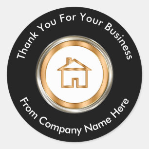 Classy Real Estate Dank u Ronde Sticker