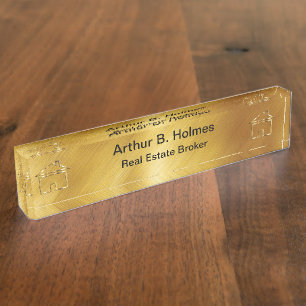 Classy Real Estate Executive Desk Naam Borden Naambordje