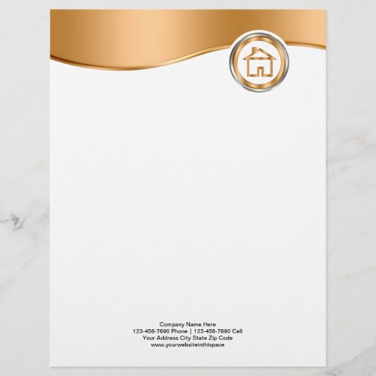 Classy Real Estate Letterhead Briefpapier Persoonlijk Briefhoofd (Voorkant)