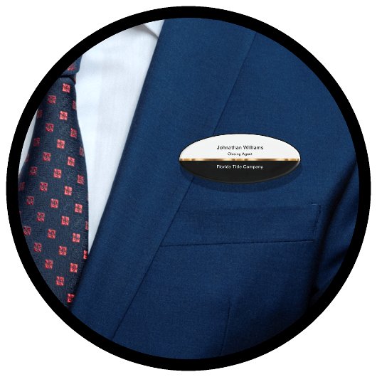 Classy Real Estate Title Company Personeel Naambadge