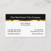 Classy Real Estate Title Company Visitekaartjes (Voorkant)