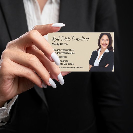 Classy Realtor-fotosjabloon Visitekaartje