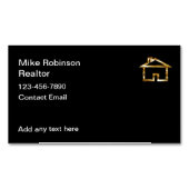 Classy Realtor Home Carte de visite Magnet (devant)