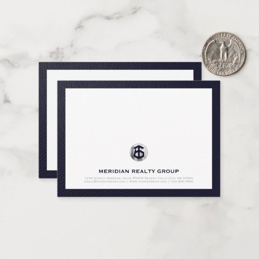 Classy Realtor Note Kaarten Notitiekaartje (Voorkant / Achterkant in situ)