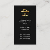 Classy Realtor Portrait Carte de visite style soie (Dos)
