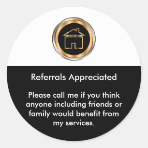 Classy Realtor Referral appreciatie Ronde Sticker