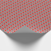 Classy Red Black White Dot Pattern Cadeaupapier (Hoek)