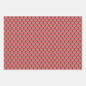 Classy Red Green Blue en Black White Dot Pattern Inpakpapier Vel (Voorkant)