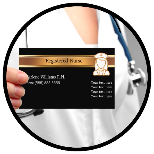 Classy Registered Nurse Medical Visitekaartje