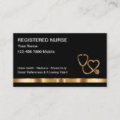 Classy Registered Nurse Theme Visitekaartje (Voorkant)