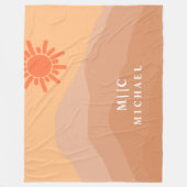 Classy retro abstracte moderne berggolf fleece deken (Voorkant)