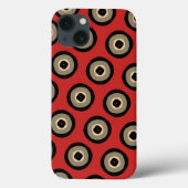 Classy Retro Red en Black Pattern Case-Mate iPhone Case (Achterkant)