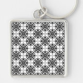 Classy Retro Vibe geometrisch patroon Sleutelhanger (Voorkant)