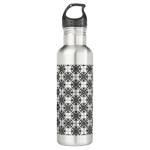 Classy Retro Vibe geometrisch patroon Waterfles