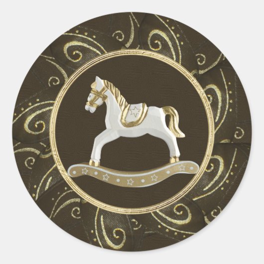 Classy  Rocking Horse Feestelijke Stickers (Voorkant)