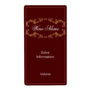 Classy rode wijn label