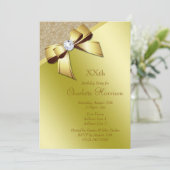 Classy Romantisch Goud Verjaardagsfeest Kaart (Staand voorkant)