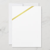 Classy Romantisch Goud & Wit Verjaardagsfeest Kaart (Achterkant)