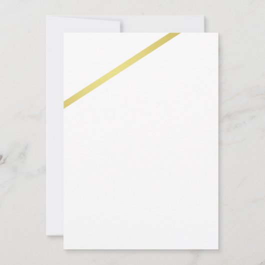 Classy Romantisch Wit & Goud Verjaardagsfeest Kaart (Achterkant)