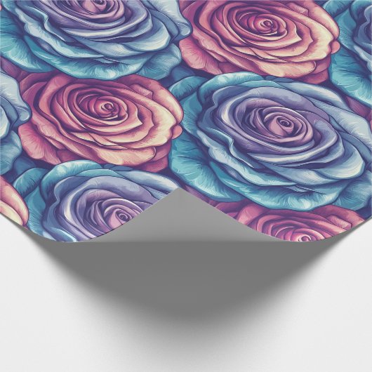 Classy Roos Flower Boho Wrapping Paper Cadeaupapier (Hoek)