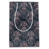 Classy Roos Gold dreamcatcher Gray Pattern Medium Cadeauzakje (Voorkant)