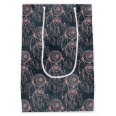 Classy Roos Gold dreamcatcher Gray Pattern Medium Cadeauzakje (Achterkant)