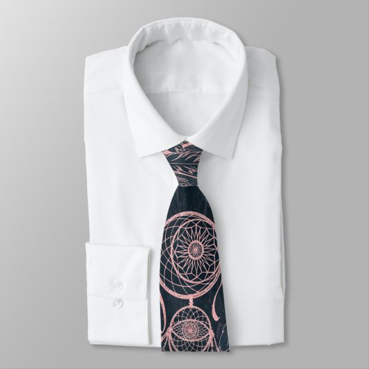 Classy Roos Gold dreamcatcher Gray Pattern Stropdas (Gebonden)