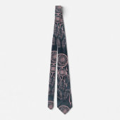 Classy Roos Gold dreamcatcher Gray Pattern Stropdas (Achterkant)