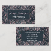 Classy Roos Gold dreamcatcher Gray Pattern Visitekaartje (Voorkant / Achterkant)