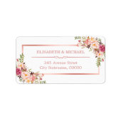 Classy Roos Gold Lijst Etiket (Voorkant)