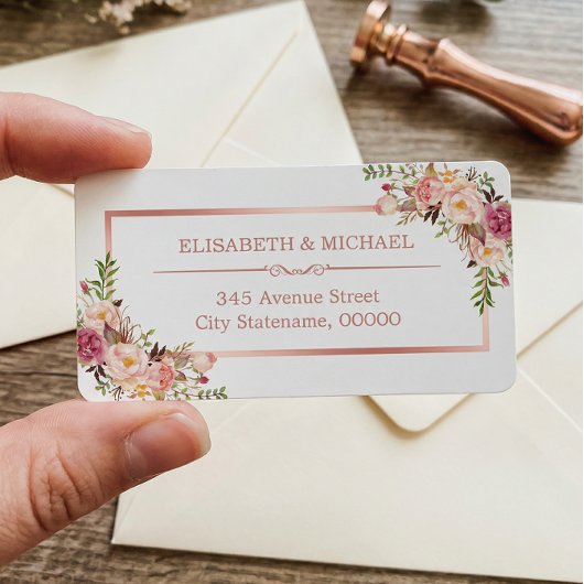 Classy Roos Gold Lijst Etiket