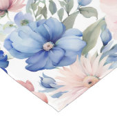 Classy Roze & Blauwe Bloem Bunch Lange Tafelloper (Hoek)