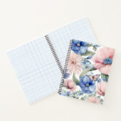 Classy Roze & Blauwe Bloem Bunch Notitieboek (Binnen)