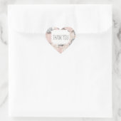 Classy Roze en Zwarte Rozen Dank u Hart Sticker (Tas)