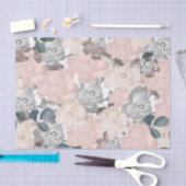 Classy roze en zwarte Rozen Tissuepapier (Craft)