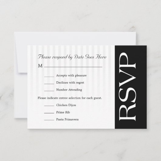 Classy RSVP Kaartje (Voorkant)